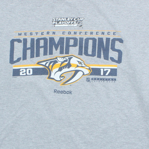 Reebok Men’s Grey 2XL Sports Champions Graphic T-Shirt
