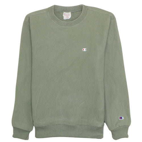 Champion Men's Green Reverse Weave Crew Sweatshirt Large