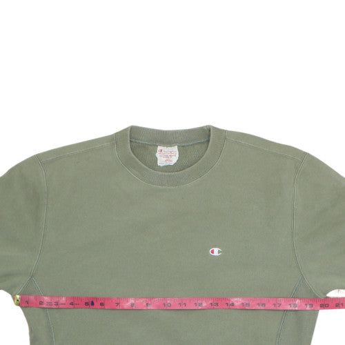 Champion Men's Green Reverse Weave Crew Sweatshirt Large