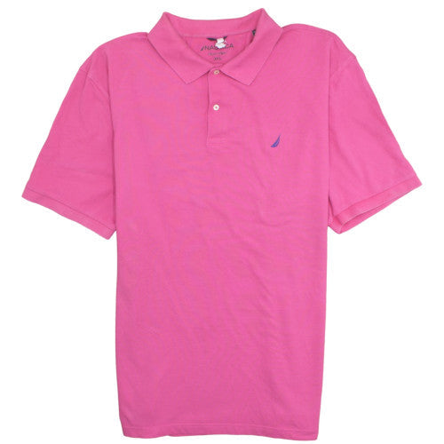 Nautica Men's Pink Classic Pique Polo Shirt 3XL Cotton Short Sleeve