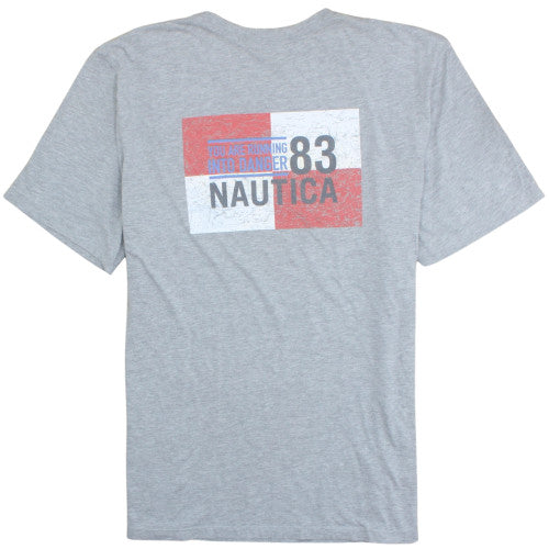 Nautica Men's Grey XL Graphic Print Short Sleeve T-Shirt