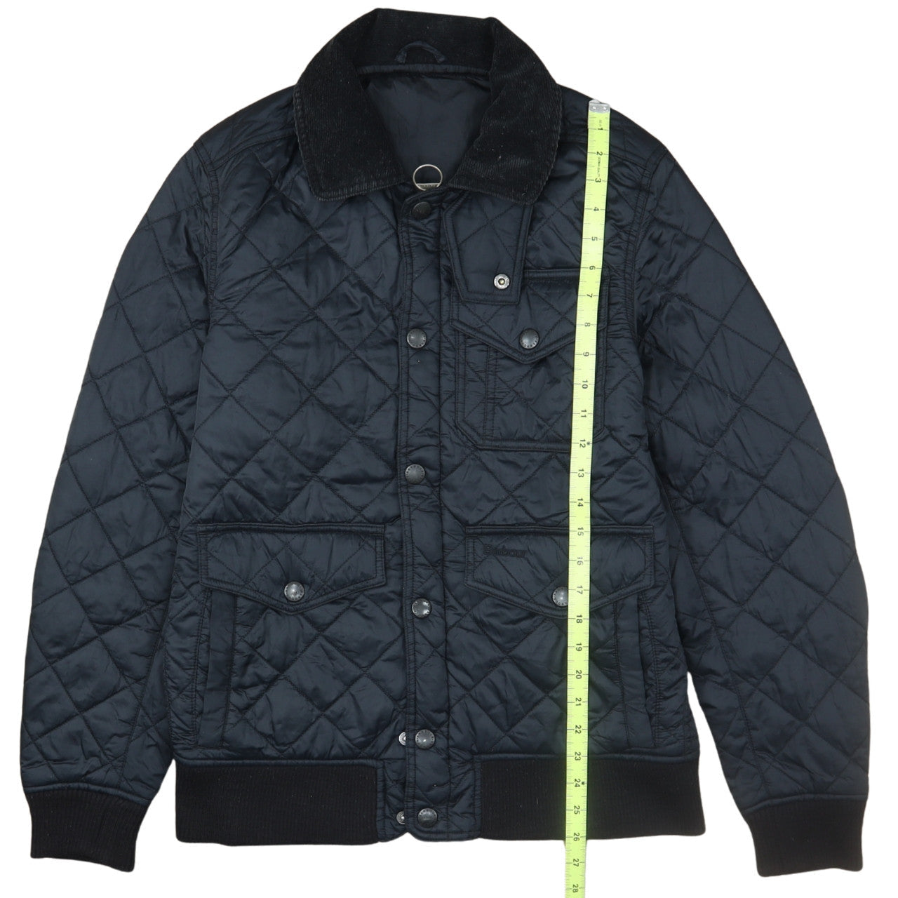Barbour Men's Black Quilted Jacket Size S Regular Fit Outdoor Coat