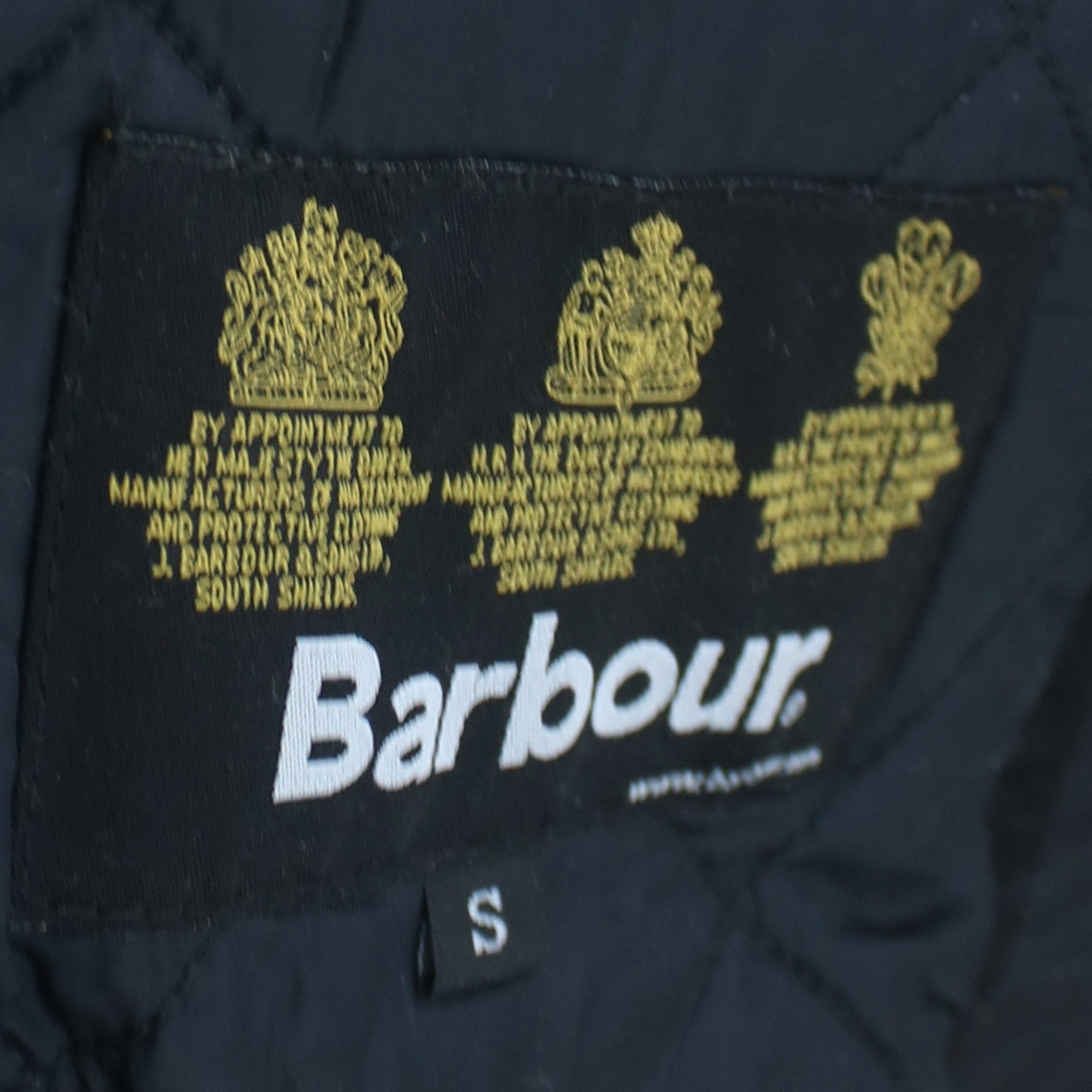 Barbour Men's Black Quilted Jacket Size S Regular Fit Outdoor Coat