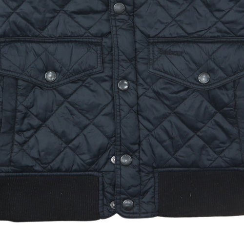 Barbour Men's Black Quilted Jacket Size S Regular Fit Outdoor Coat