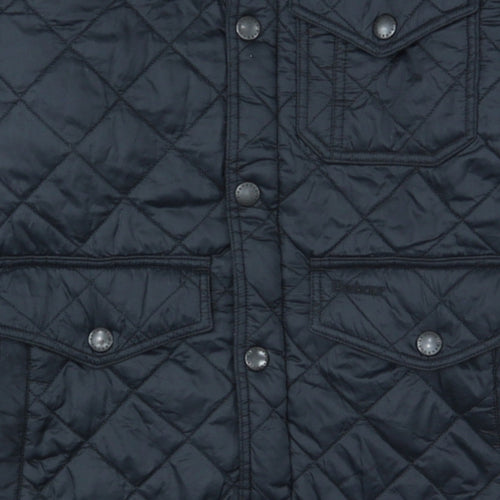Barbour Men's Black Quilted Jacket Size S Regular Fit Outdoor Coat
