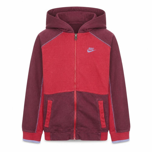 Nike Boys Red Full Zip Hoodie L 147-158cm Cotton Blend Casual