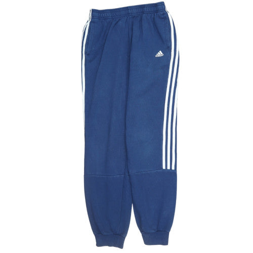 Adidas Boys Blue Jogger Trousers 13-14 Years Fleece Elastic Waist