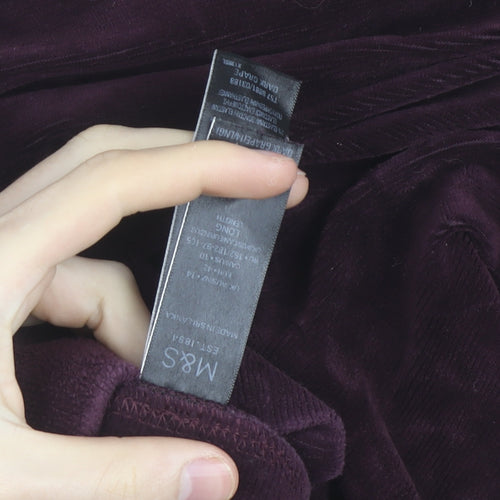 Marks and Spencer Women’s Purple Velvet Leggings Size 14