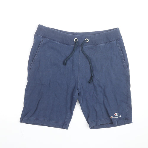 Champion Men's Blue Sweat Shorts Size L Casual Drawstring