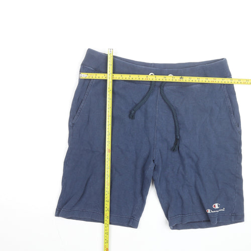 Champion Men's Blue Sweat Shorts Size L Casual Drawstring