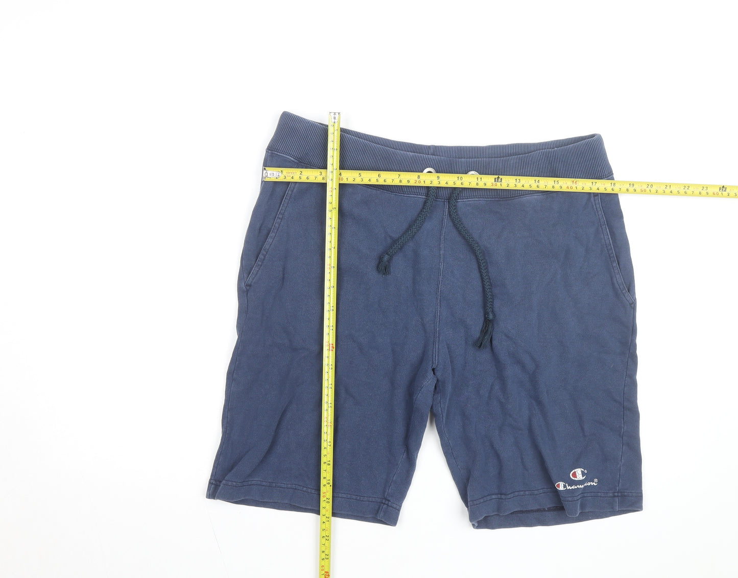 Champion Men's Blue Sweat Shorts Size L Casual Drawstring