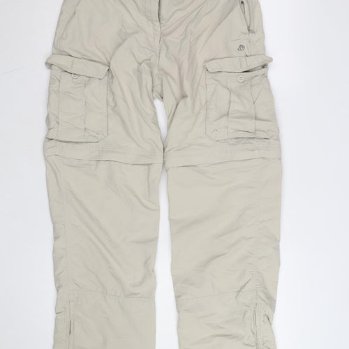Craghoppers Women Beige Cargo Convertible Trousers UK 12