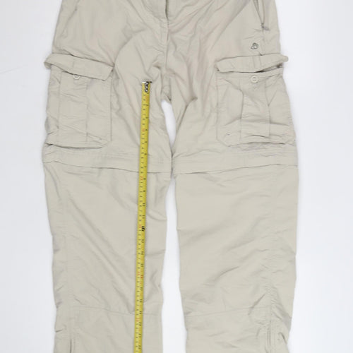 Craghoppers Women Beige Cargo Convertible Trousers UK 12