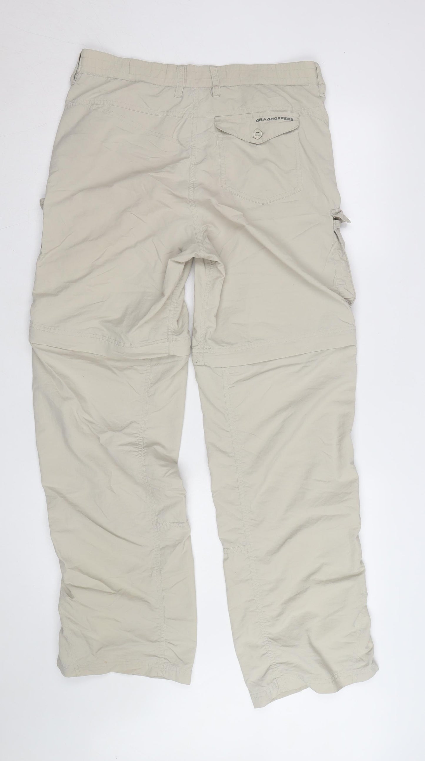 Craghoppers Women Beige Cargo Convertible Trousers UK 12
