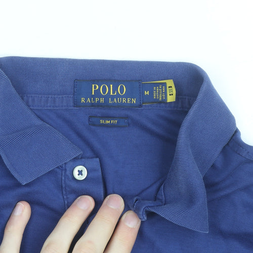 Ralph Lauren Men's Blue Slim Fit Polo Shirt M