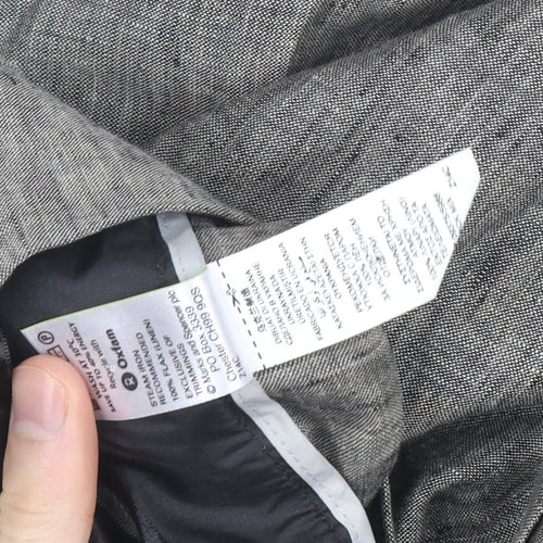 Marks and Spencer Women’s Grey Linen Blend Paperbag Tapered Trousers Size 16