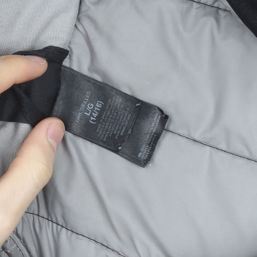 The North Face Women's Black Long Hooded Puffer Coat Size 14
