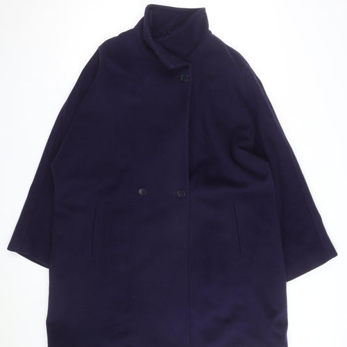 Windsmoor Women’s Blue Wool Cashmere Blend Mid-Length Coat Size 12