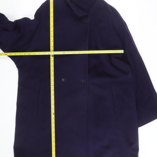 Windsmoor Women’s Blue Wool Cashmere Blend Mid-Length Coat Size 12