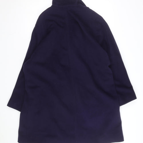 Windsmoor Women’s Blue Wool Cashmere Blend Mid-Length Coat Size 12