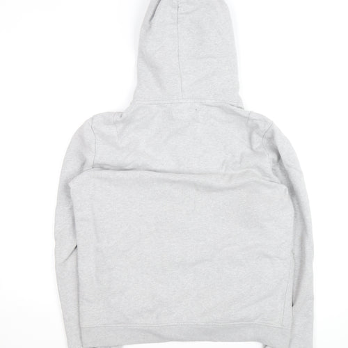 AllSaints Mens Grey Pullover Hoodie Medium Fleece Cotton