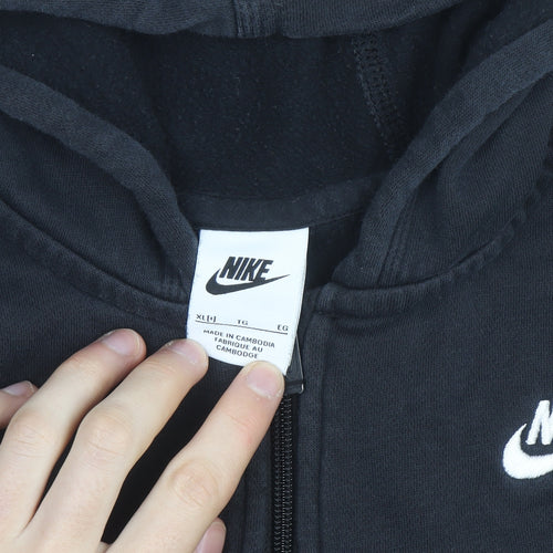 Nike Men's Black XL Full Zip Hooded Track Jacket