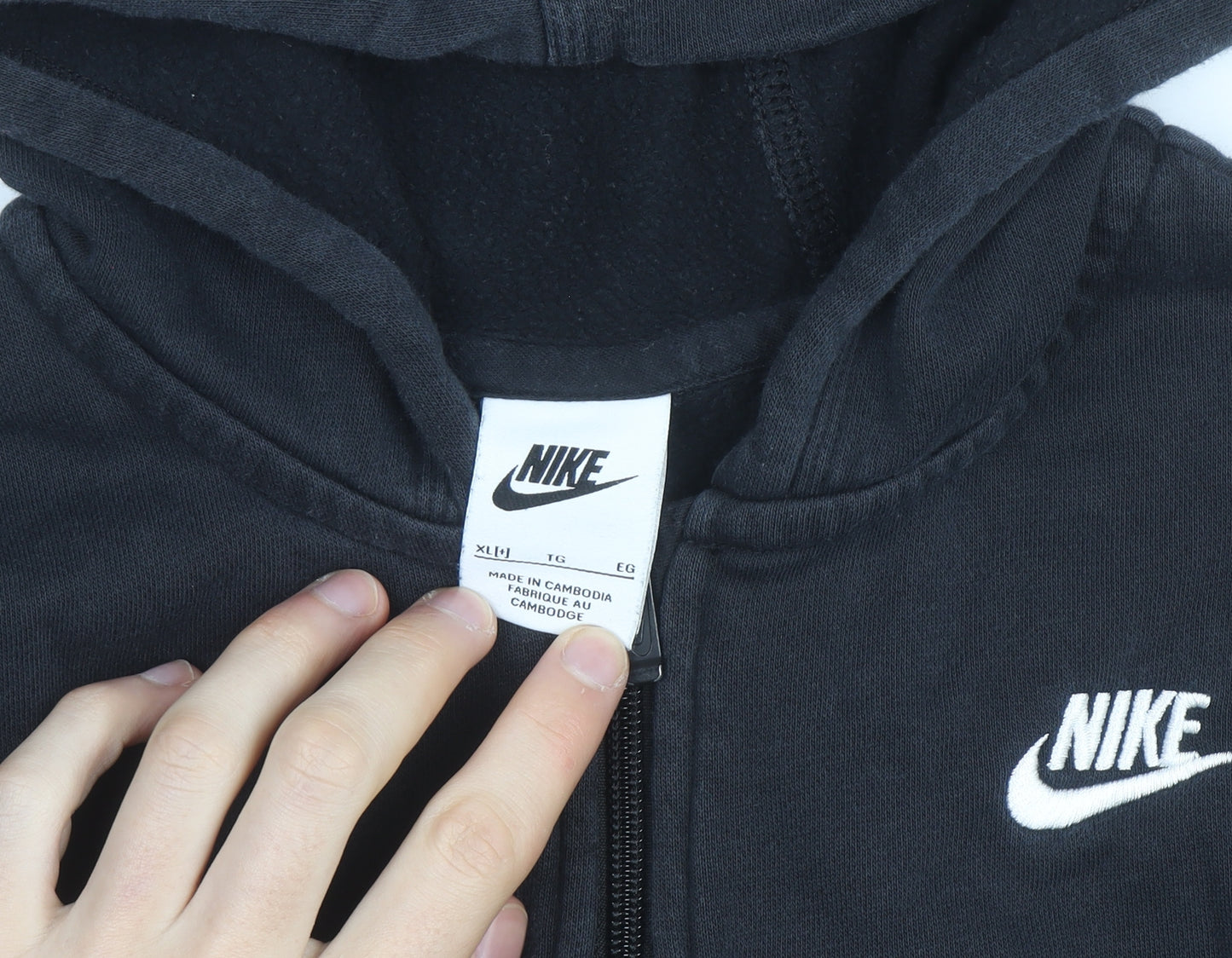 Nike Men's Black XL Full Zip Hooded Track Jacket