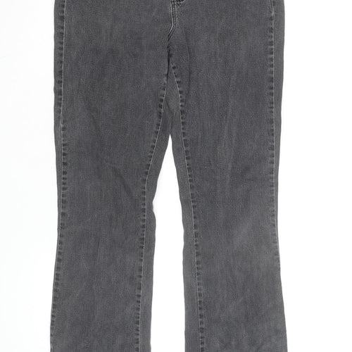 Lee Womens Grey Relaxed Bootcut Jeans Size 10 Long Denim