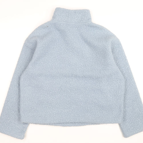Next Womens Blue Fleece 1/2 Zip Basic Jacket Size 12