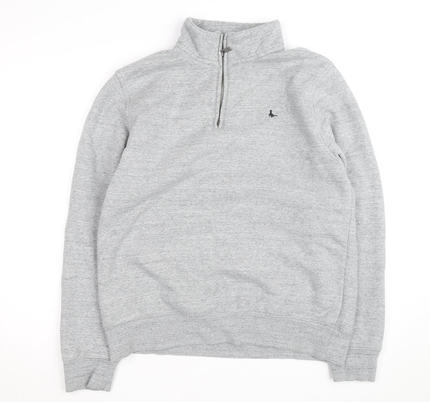 Jack Wills Men's Grey XL Classic Fit Fleece Lined 1/2 Zip Activewear Jacket