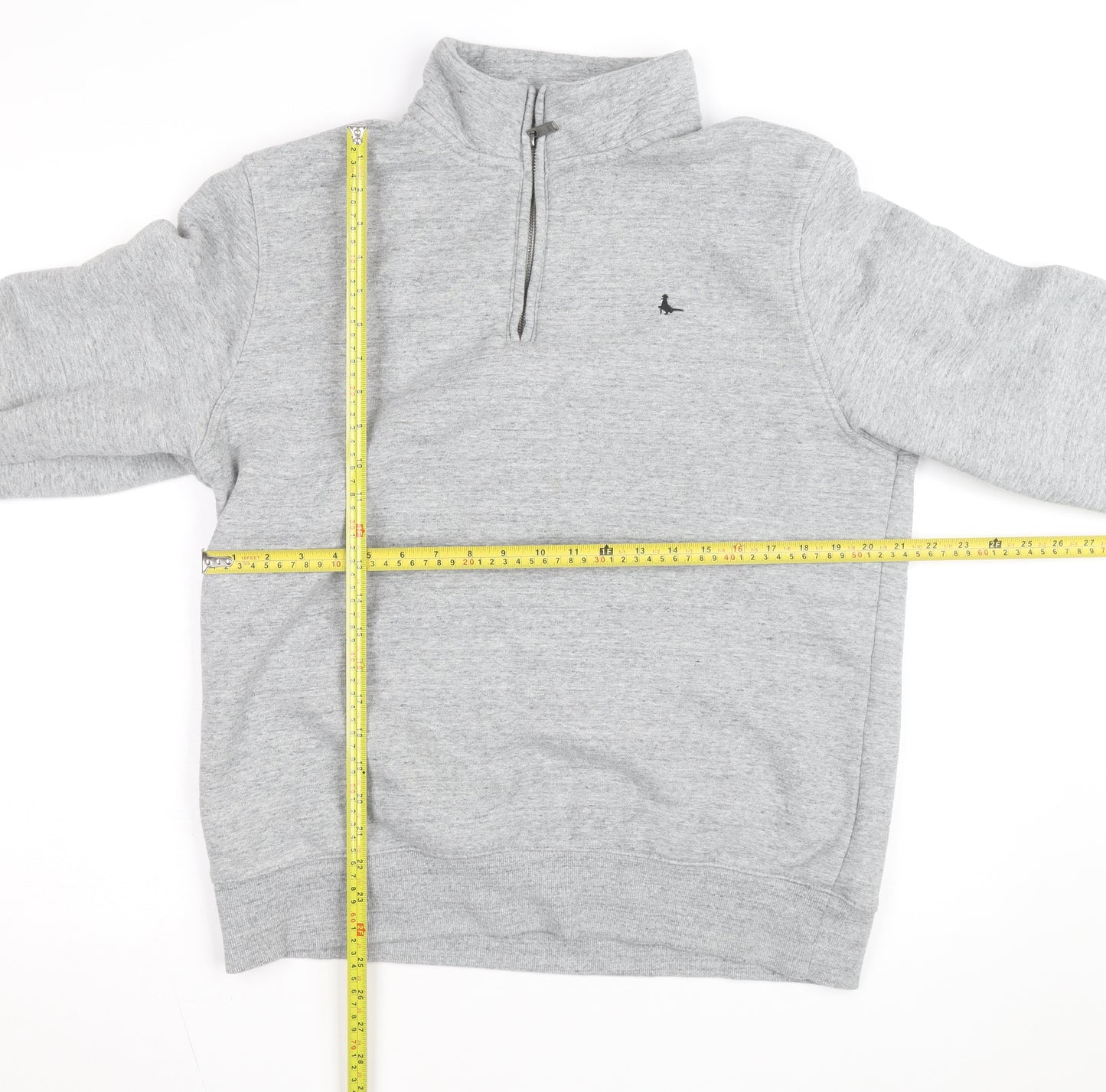 Jack Wills Men's Grey XL Classic Fit Fleece Lined 1/2 Zip Activewear Jacket