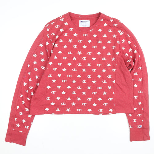 Champion Womens Red Star Logo Long Sleeve Pullover Sweatshirt XL