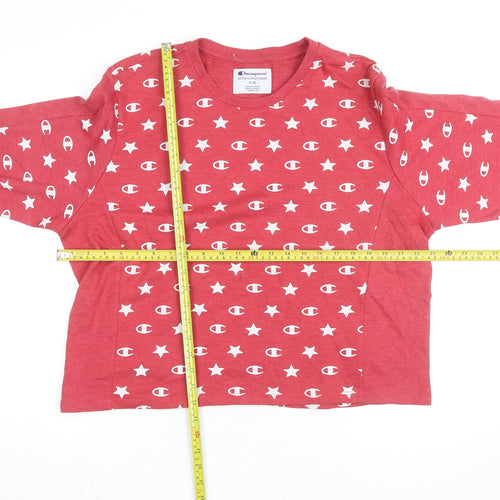 Champion Womens Red Star Logo Long Sleeve Pullover Sweatshirt XL