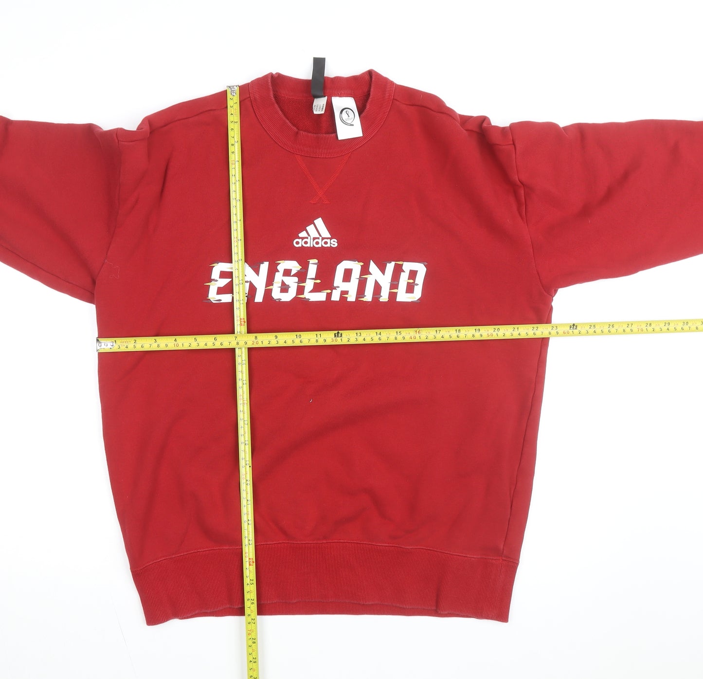 adidas Men’s Red England Graphic Pullover Sweatshirt M