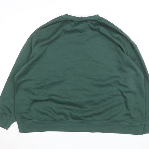 Disney Women Green Mickey Mouse Pullover Sweatshirt 2XL