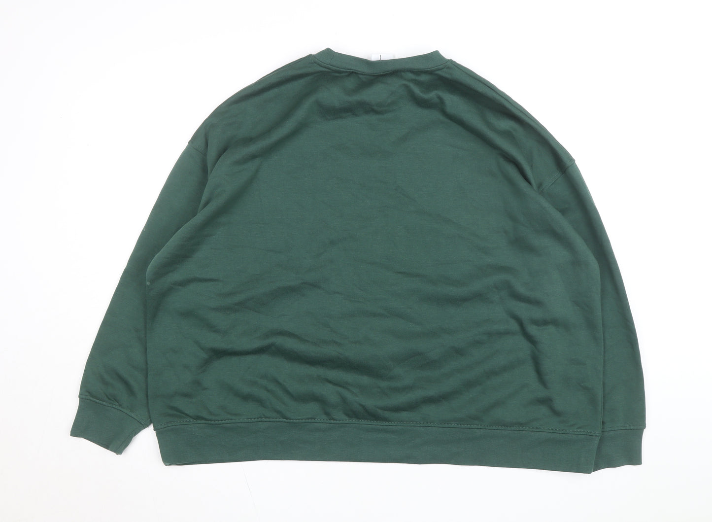 Disney Women Green Mickey Mouse Pullover Sweatshirt 2XL