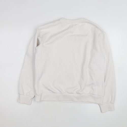 H&M Women’s White Snoopy Ski Crew Neck Sweatshirt Size S