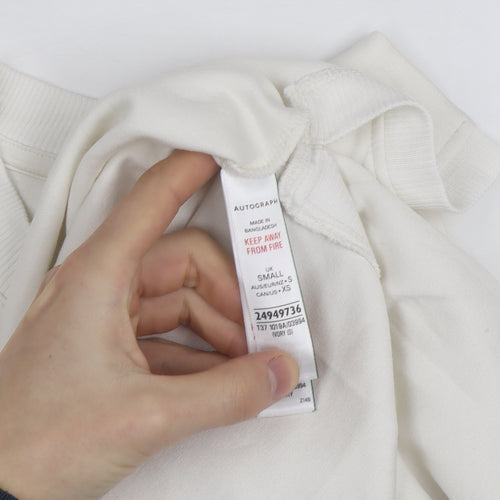 Marks and Spencer Autograph Women's Ivory Small Pullover Sweatshirt