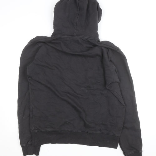 Silverstick Mens Black Organic Cotton Pullover Hoodie L