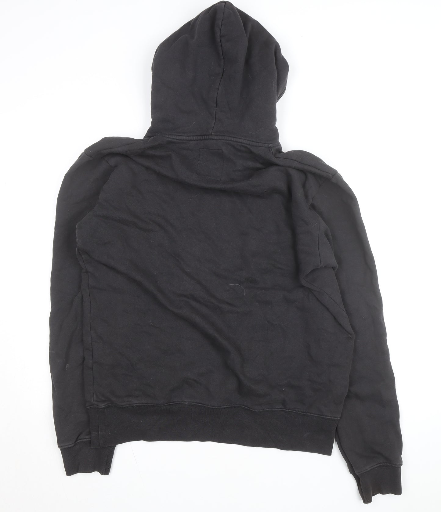 Silverstick Mens Black Organic Cotton Pullover Hoodie L