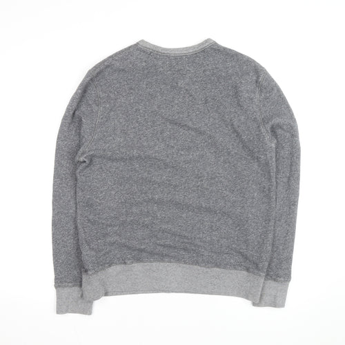 Tommy Hilfiger Men's Grey Cotton Crew Neck Pullover Sweatshirt M