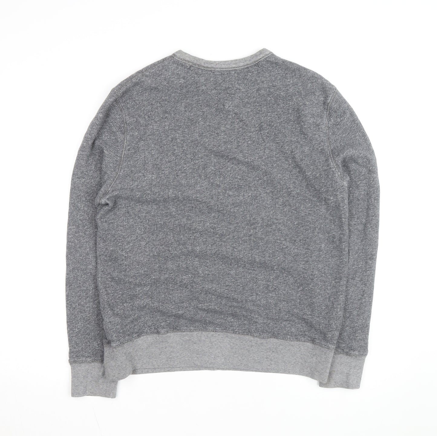 Tommy Hilfiger Men's Grey Cotton Crew Neck Pullover Sweatshirt M