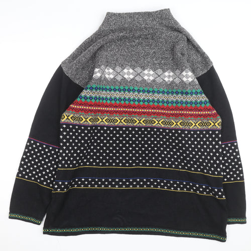 Lizwear Women's Multicoloured Fair Isle Full Zip Jumper L