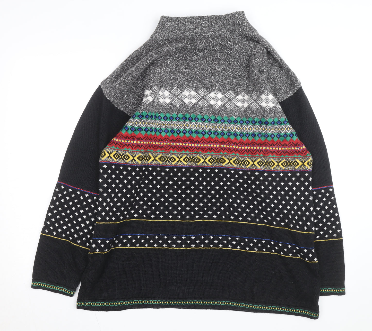 Lizwear Women's Multicoloured Fair Isle Full Zip Jumper L