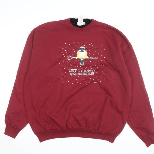National Wildlife Federation Men's Red XL Pullover Sweatshirt Graphic