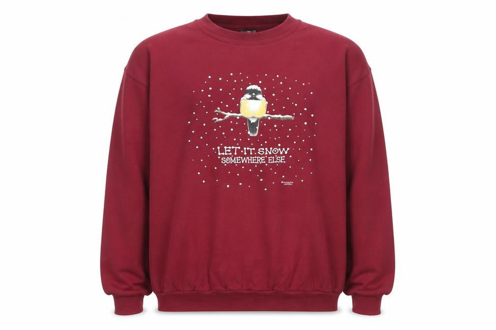 Front view of National Wildlife Federation Men's Red XL Pullover Sweatshirt Graphic