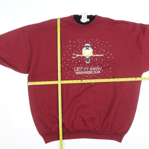 National Wildlife Federation Men's Red XL Pullover Sweatshirt Graphic