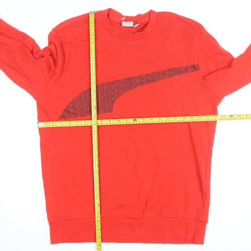Puma Womens Red Crew Neck Pullover Sweatshirt Size L