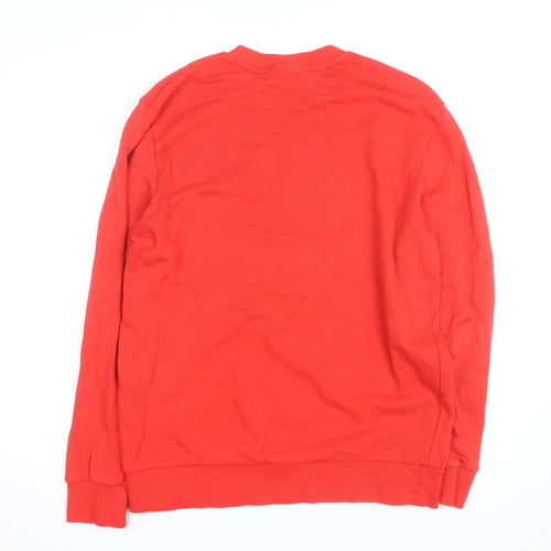 Puma Womens Red Crew Neck Pullover Sweatshirt Size L