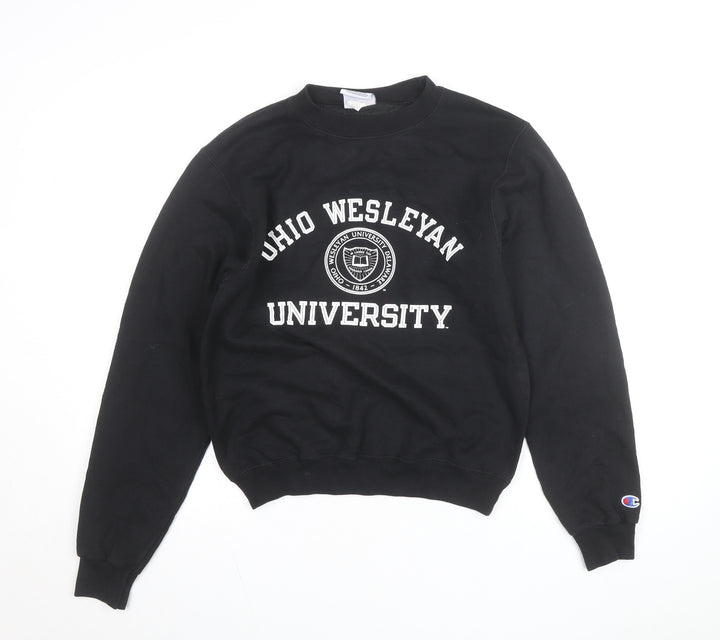 Champion Womens Black Ohio Wesleyan University Crew Neck Sweatshirt XS
